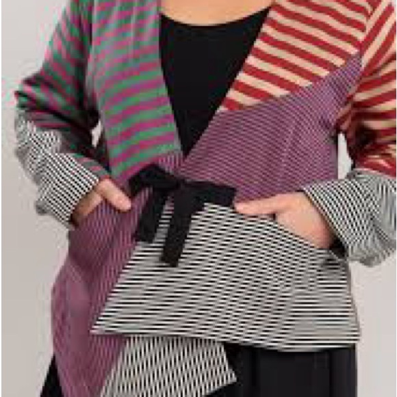 Urban by Alembika Colorful Striped Jacket size 5/XXL - New - Picture 2 of 8